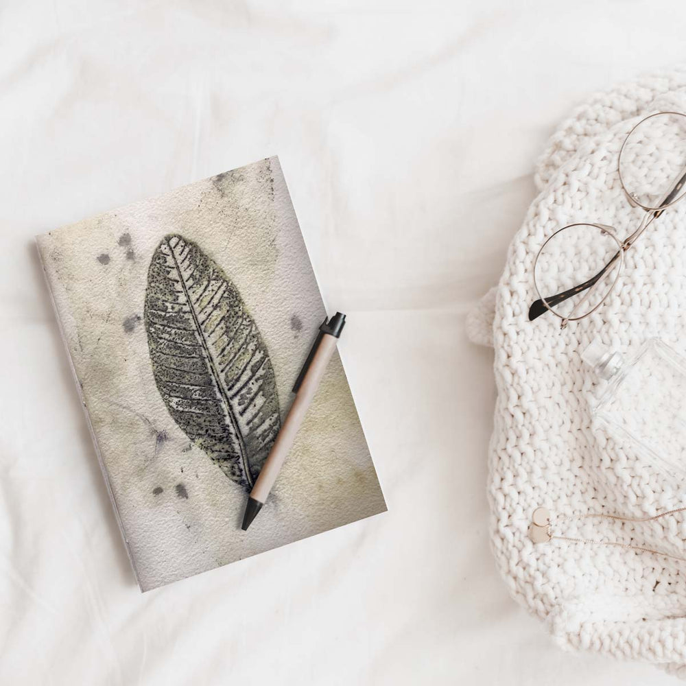 Ecoshi Eco-printed handmade journal - guava leaf print