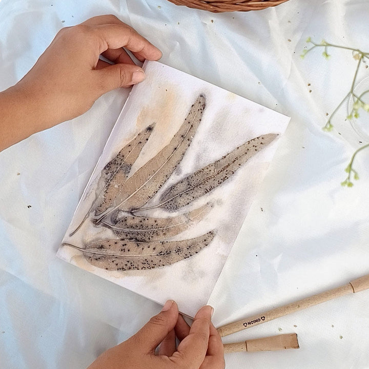 Ecoshi Eco-printed handmade journal - wild fire