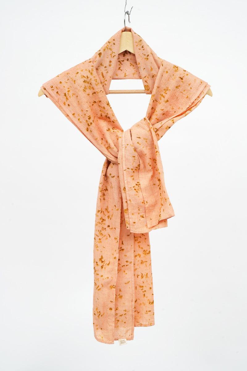 Ecoshi Kala Cotton Stole | Peach & Yellow