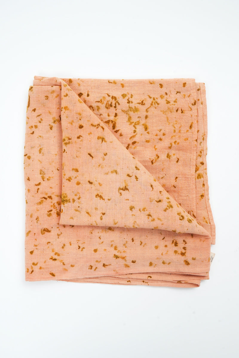 Ecoshi Kala Cotton Stole | Peach & Yellow