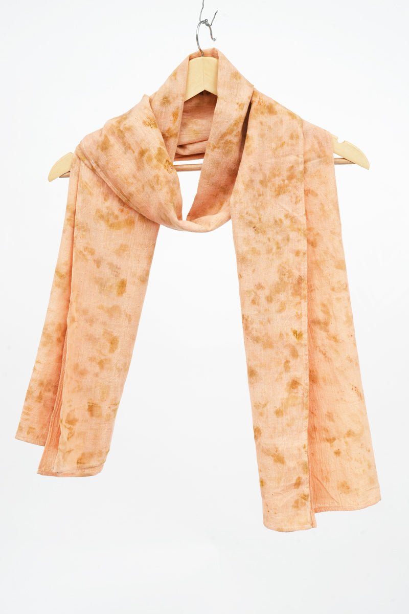 Ecoshi Kala Cotton Stole | Peach & Green