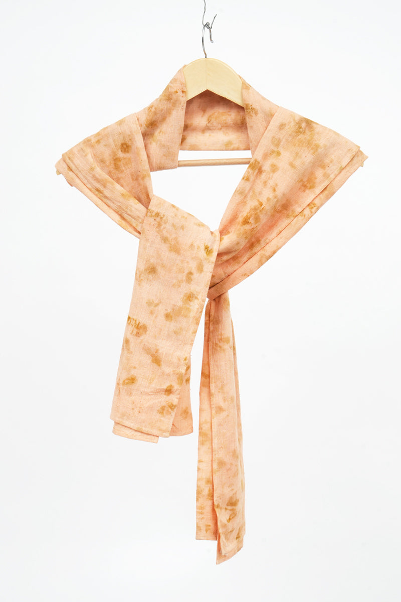 Ecoshi Kala Cotton Stole | Peach & Green