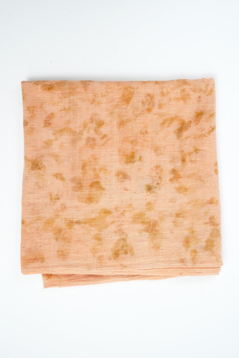 Ecoshi Kala Cotton Stole | Peach & Green