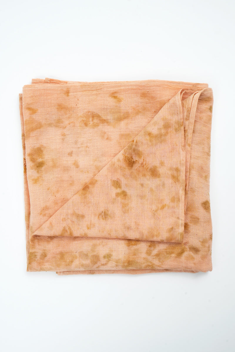 Ecoshi Kala Cotton Stole | Peach & Green