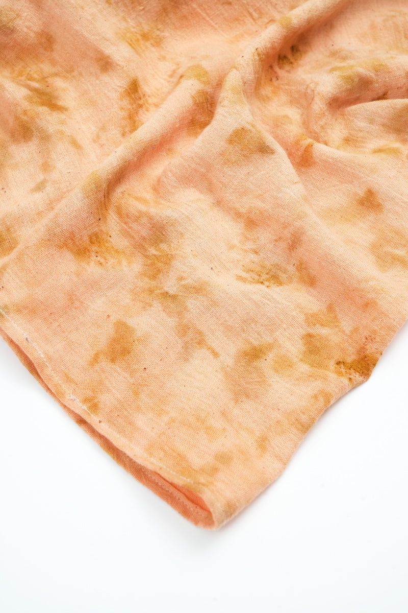 Ecoshi Kala Cotton Stole | Peach & Green