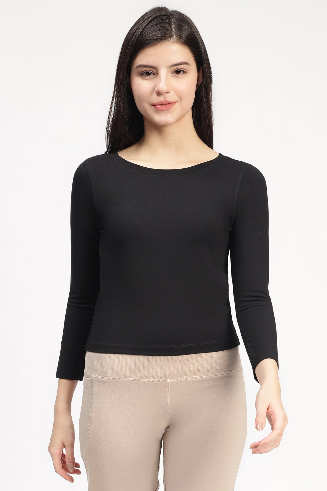 Elope Dysha 3/4 sleeves Snug Fit Tshirt