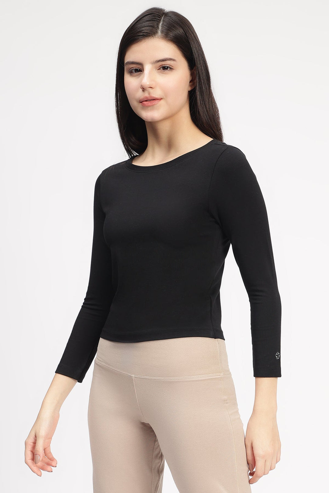 Elope Dysha 3/4 sleeves Snug Fit Tshirt