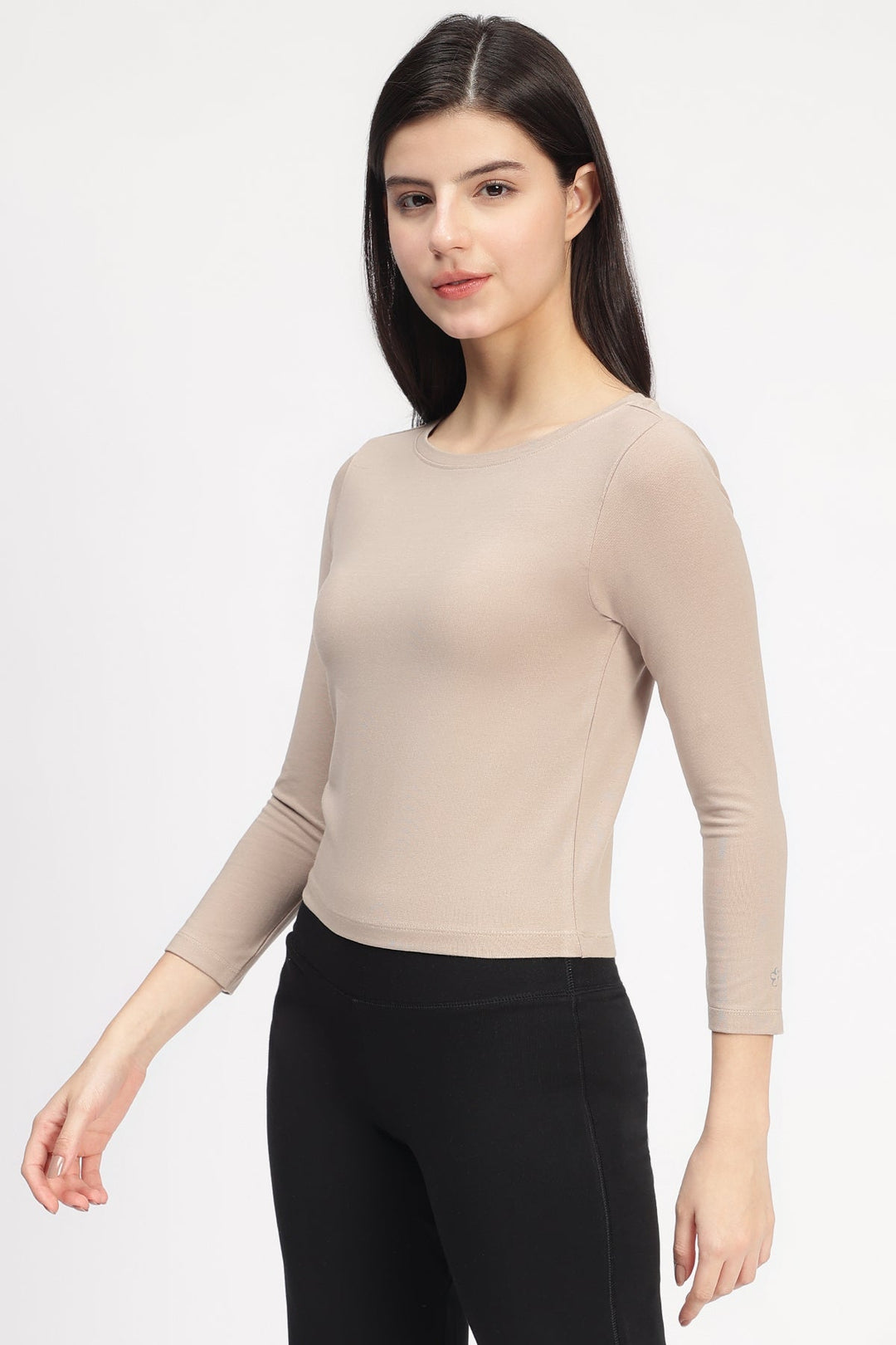 Elope Dysha 3/4 sleeves Snug Fit Tshirt