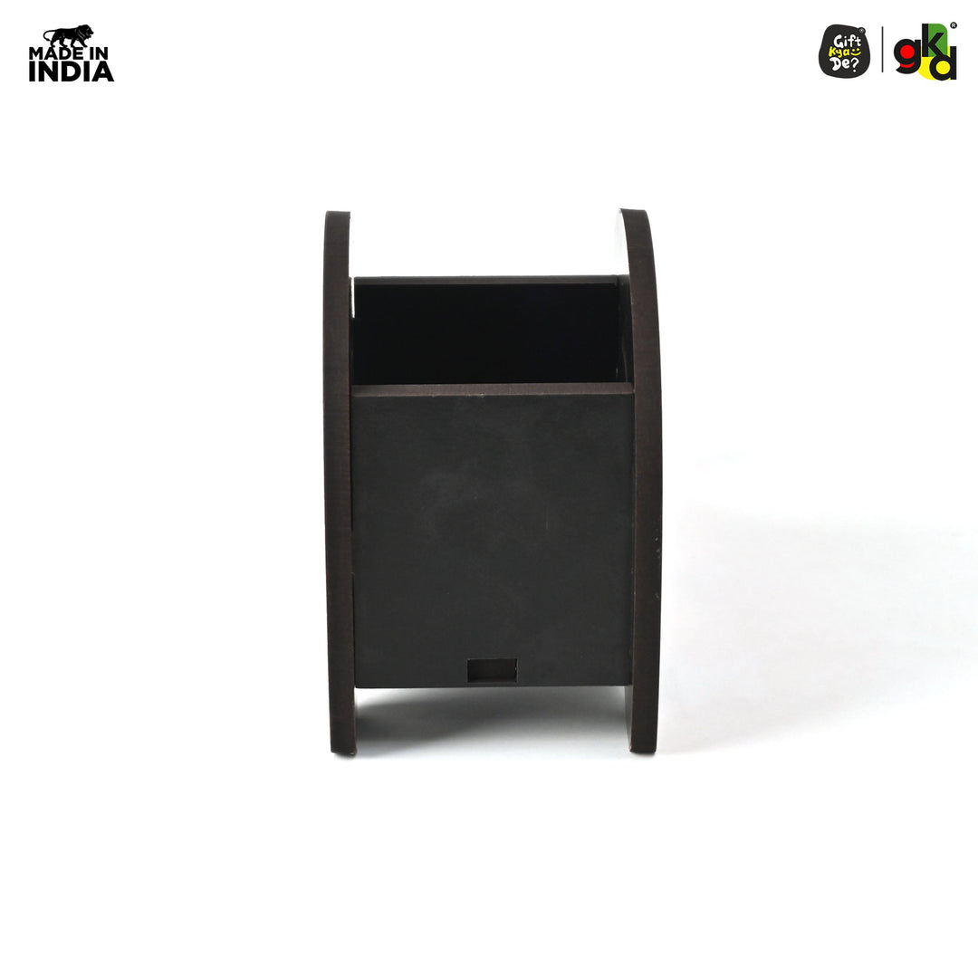 Gift Kya De Elephant Shaped Wooden Pen Holder & Mobile Stand | Mandala Art Design | Also with Test Tube Planter