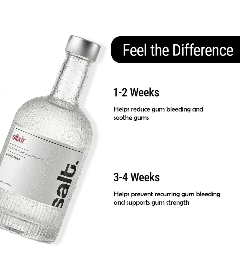 Salt Oral Care Elixir Gum Healing Mouthwash - Elderflower & Sea Salt