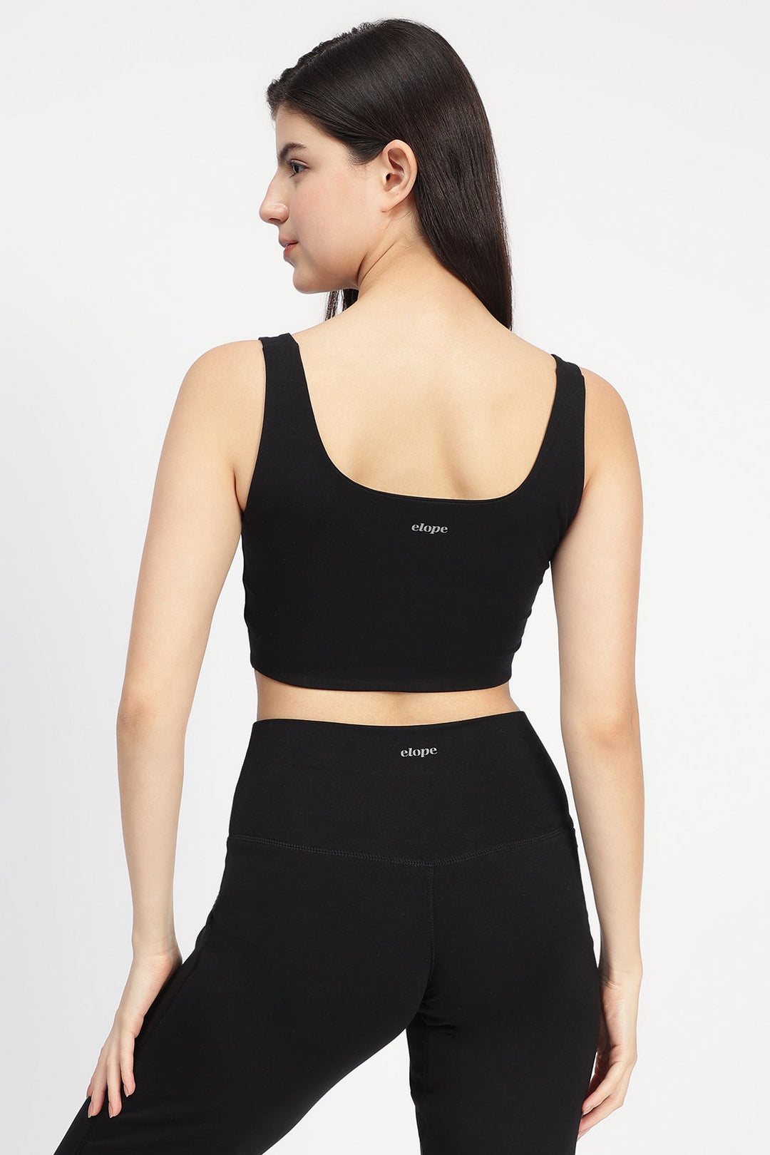 Elope Sienna Athletic Padded Bralette Black - Suspire