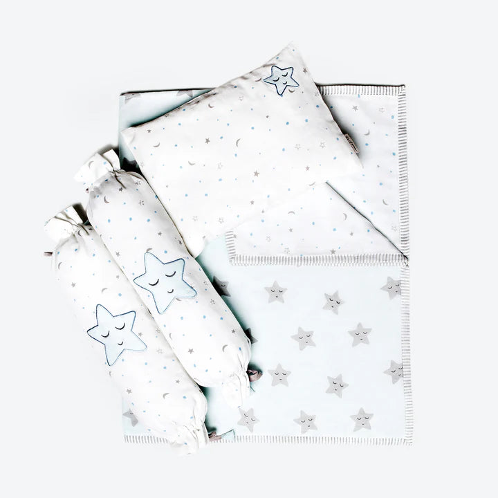 Mini Cot Set – Sleepy Star (Blue)