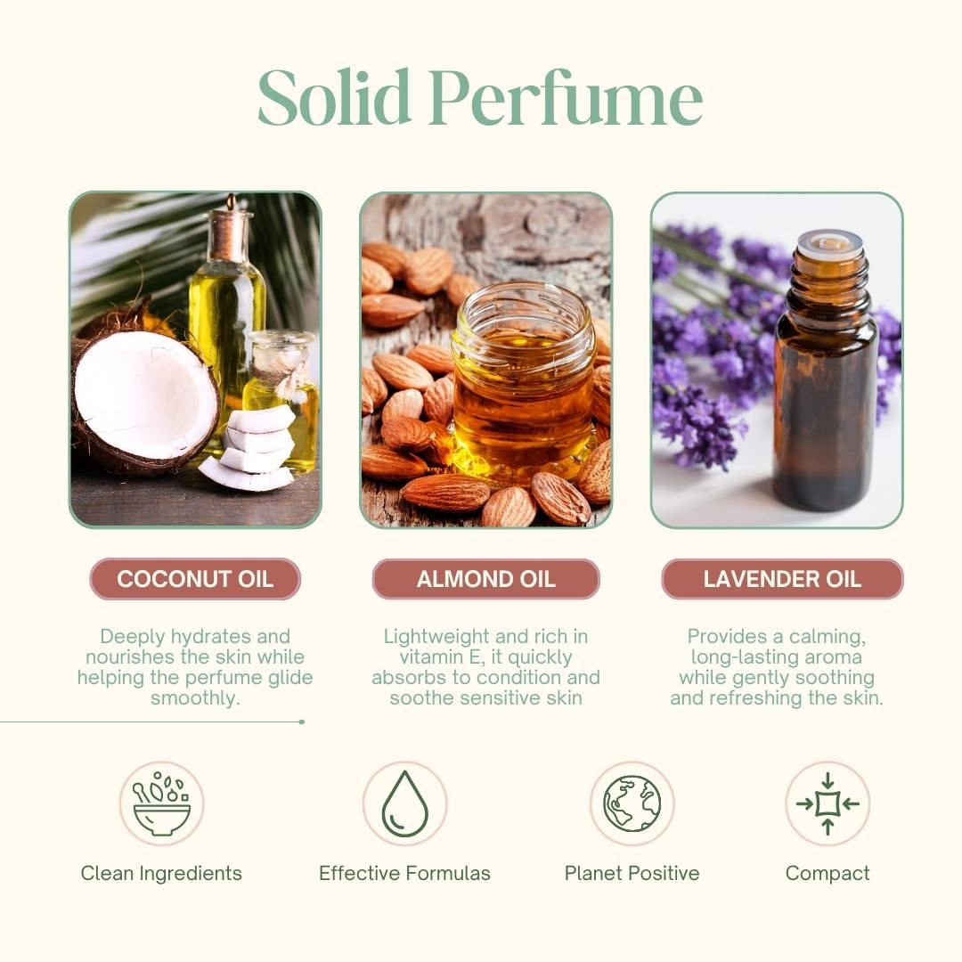 English Lavender Alcohol free Solid Perfume - 10gm - Suspire