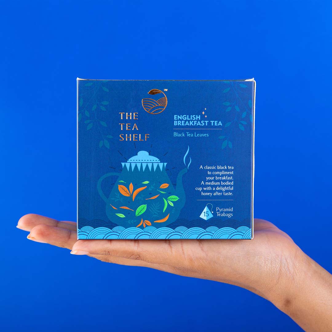 The Tea Shelf English Breakfast Black Tea - 15 Pyramid Teabag