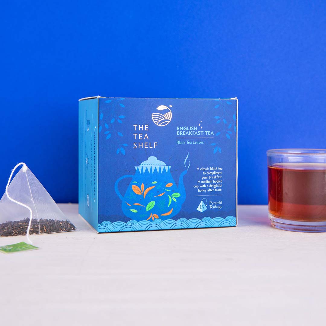 The Tea Shelf English Breakfast Black Tea - 15 Pyramid Teabag