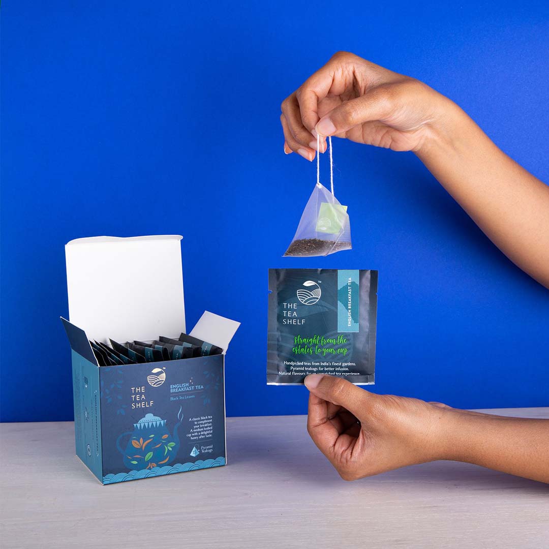 The Tea Shelf English Breakfast Black Tea - 15 Pyramid Teabag