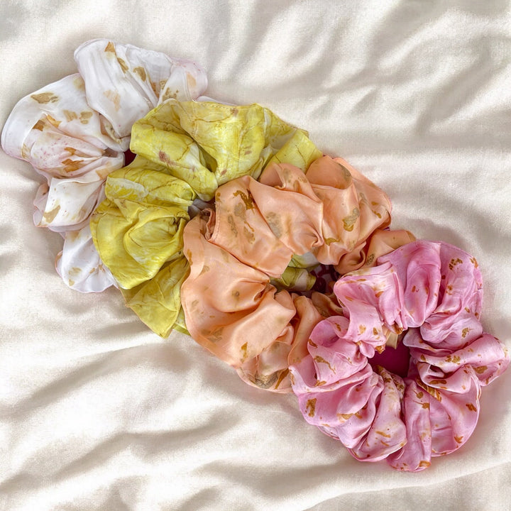 Ecoshi Eco-printed Scrunchies- Set of 4