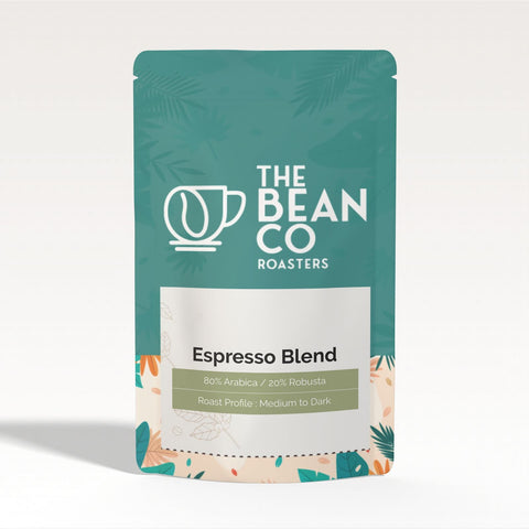 THE BEAN CO Espresso Blend | Medium To Dark Roast | 80% Arabica & 20% Robusta | Roasted