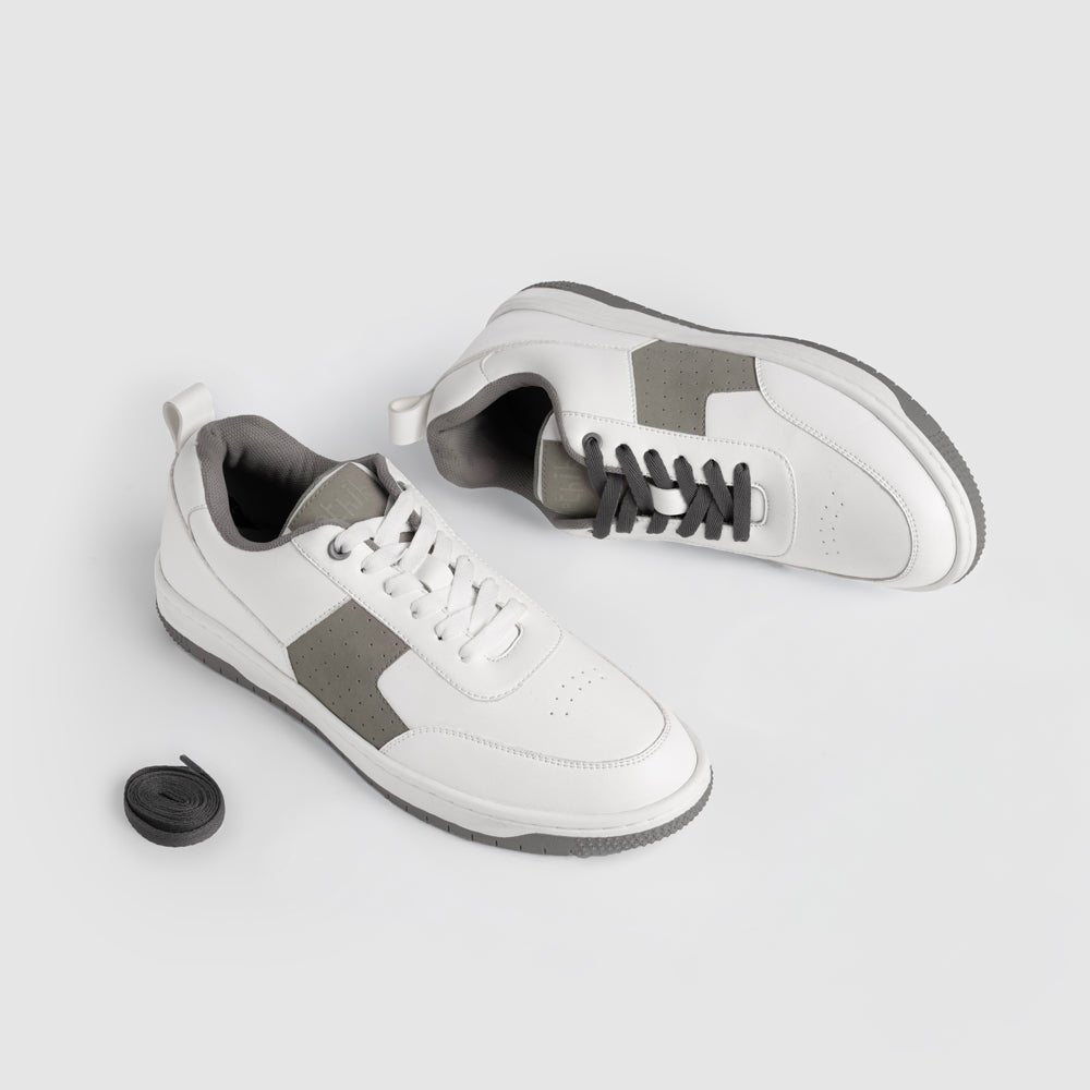 Ethik ACE Grey – Men’s Vegan Leather Sneakers - Suspire