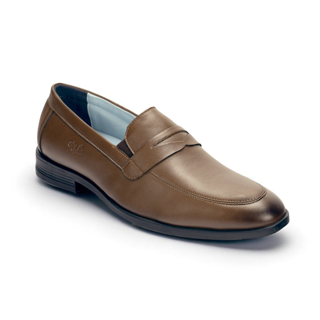 Ethik Bellmont Tan Brown Loafers | Vegan Leather | Saddle Strap | Formal Men’s Footwear - Suspire
