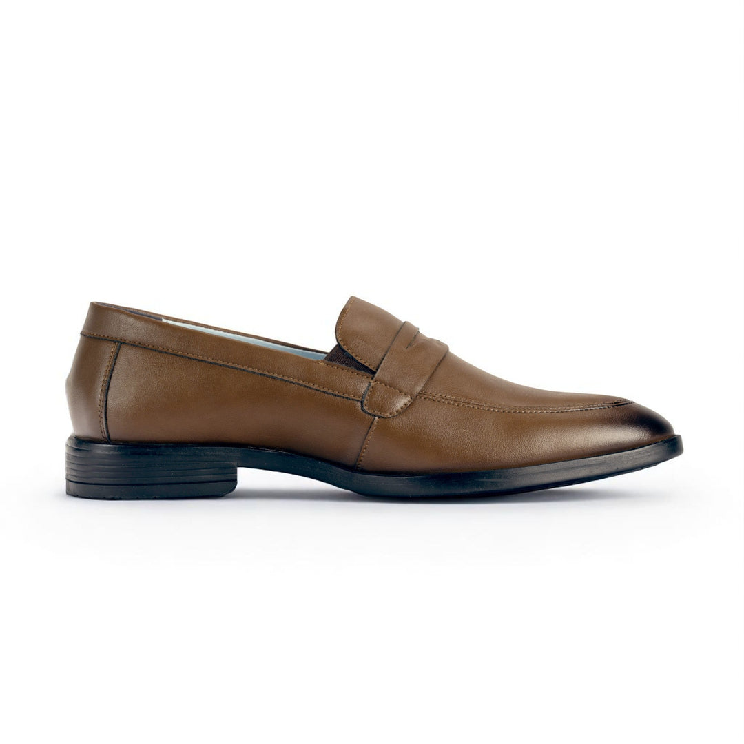 Ethik Bellmont Tan Brown Loafers | Vegan Leather | Saddle Strap | Formal Men’s Footwear - Suspire
