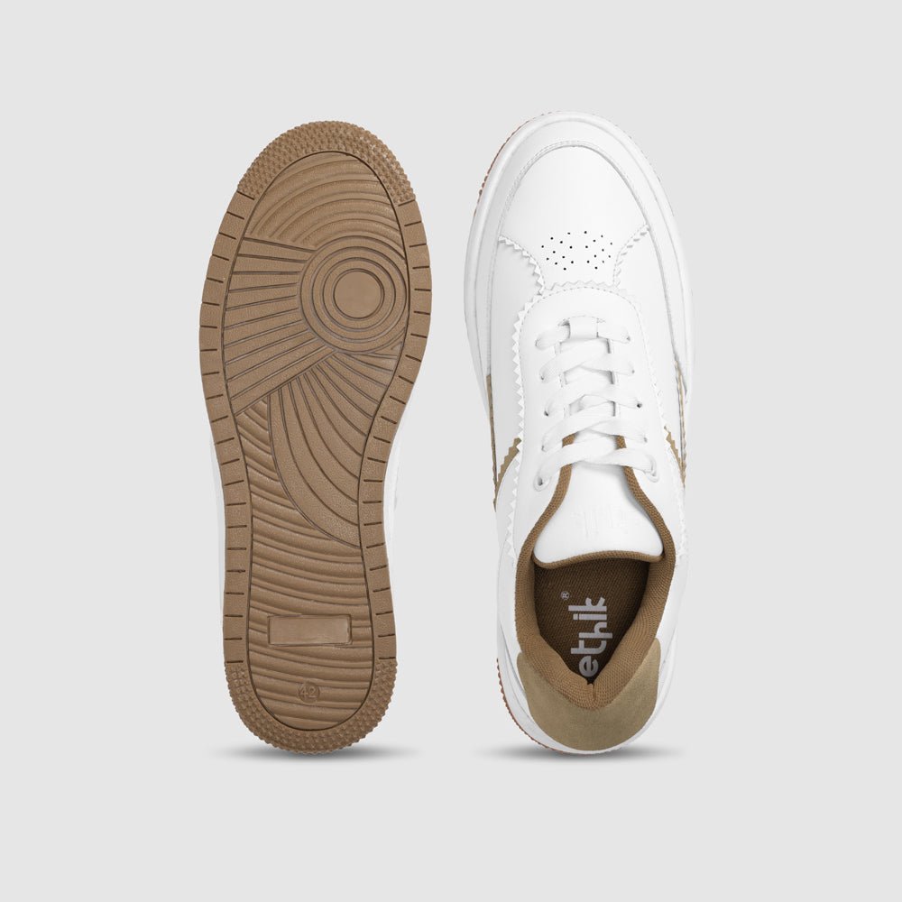 Ethik FLAIRÉ Beige Minimalist Lifestyle Sneakers - Suspire