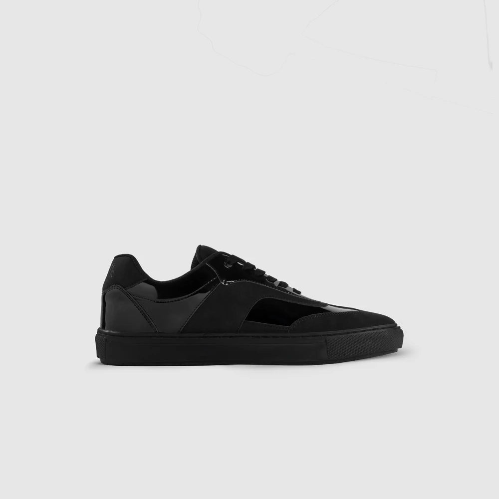 Ethik Glide Patent Black – High - Gloss Street Sneaker with Bold Edge - Suspire