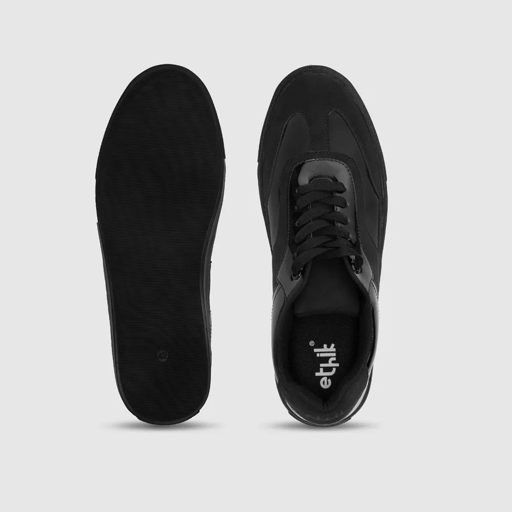 Ethik Glide Patent Black – High - Gloss Street Sneaker with Bold Edge - Suspire