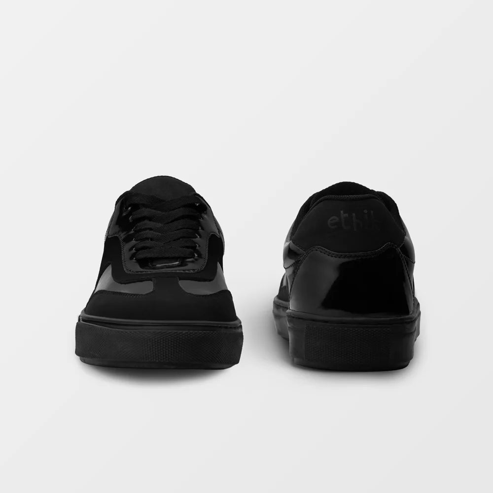 Ethik Glide Patent Black – High - Gloss Street Sneaker with Bold Edge - Suspire