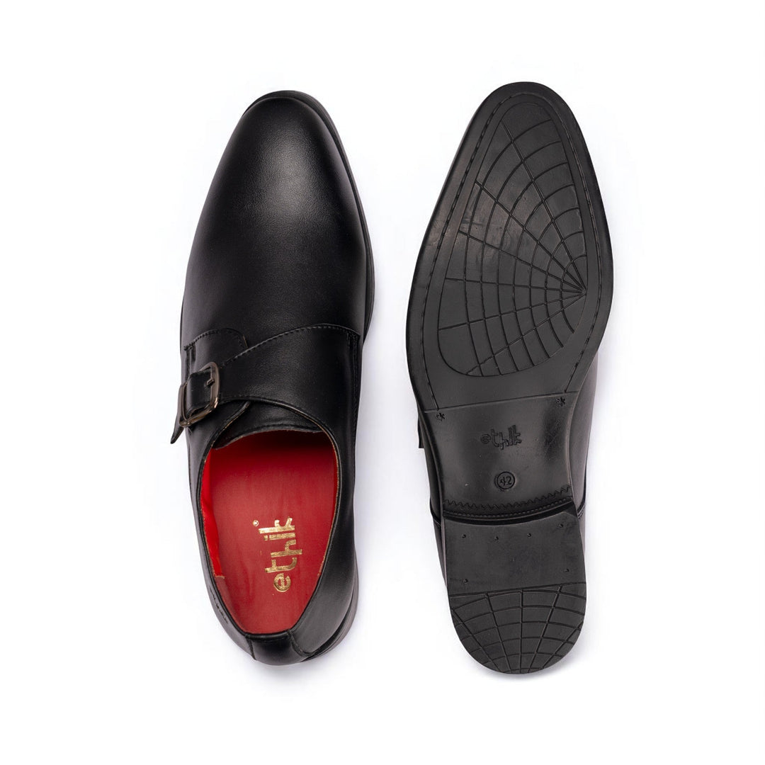 Ethik Men’s Monk Knight | Semi - Gloss Monk Strap Formal Shoes | Ultra Durable - Suspire