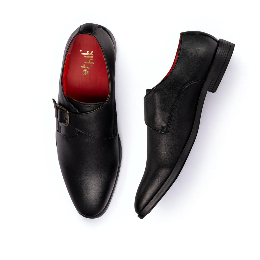 Ethik Men’s Monk Knight | Semi - Gloss Monk Strap Formal Shoes | Ultra Durable - Suspire