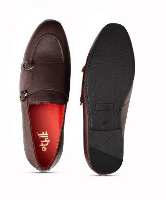 Ethik Monk Icon Deep Bordeaux by Ethik | Men’s Vegan - Friendly Double Monk Strap Formal Shoes - Suspire