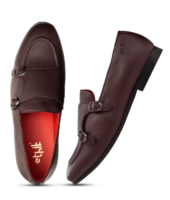 Ethik Monk Icon Deep Bordeaux by Ethik | Men’s Vegan - Friendly Double Monk Strap Formal Shoes - Suspire
