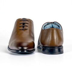 Ethik Mr. Kim Tan Brown | Men’s Vegan Leather Wholecut Oxfords | Work & Wedding Wear