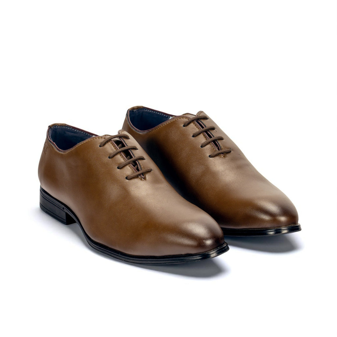 Ethik Mr. Kim Tan Brown | Men’s Vegan Leather Wholecut Oxfords | Work & Wedding Wear - Suspire