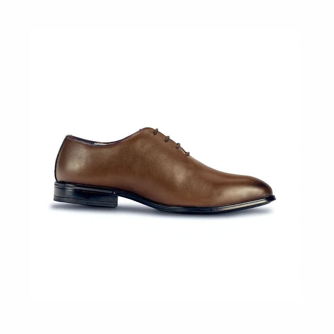 Ethik Mr. Kim Tan Brown | Men’s Vegan Leather Wholecut Oxfords | Work & Wedding Wear - Suspire