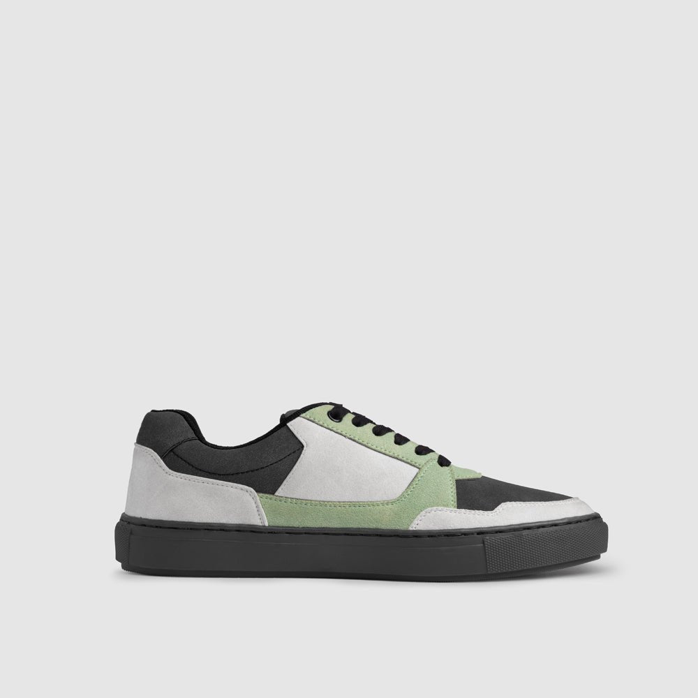 Ethik Pulse Sneakers – Black Grey Mint | Vegan Leather Shoes - Suspire