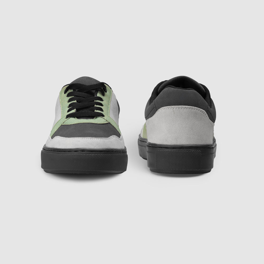 Ethik Pulse Sneakers – Black Grey Mint | Vegan Leather Shoes - Suspire