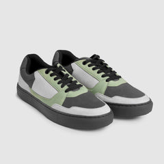 Ethik Pulse Sneakers – Black Grey Mint | Vegan Leather Shoes