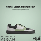 Ethik Pulse Sneakers – Black Grey Mint | Vegan Leather Shoes - Suspire