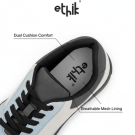 Ethik Pulse Sneakers for Men – Black Grey Blue - Suspire