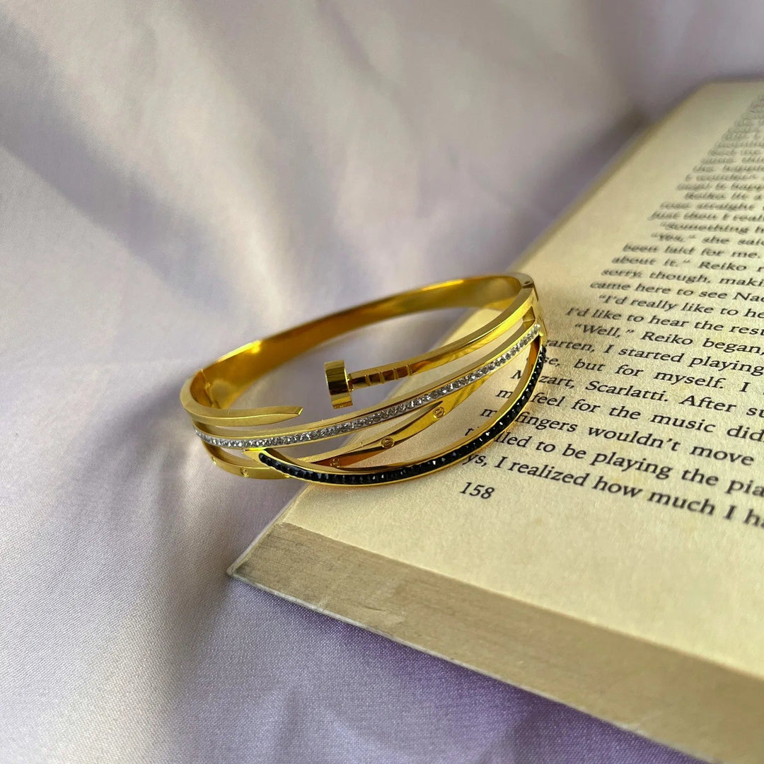 Evil Eye Cubic Zirconia Adjustable Bracelet For Her | 18K Gold Plated | Hypollergenic | Anti Tarnish - Suspire