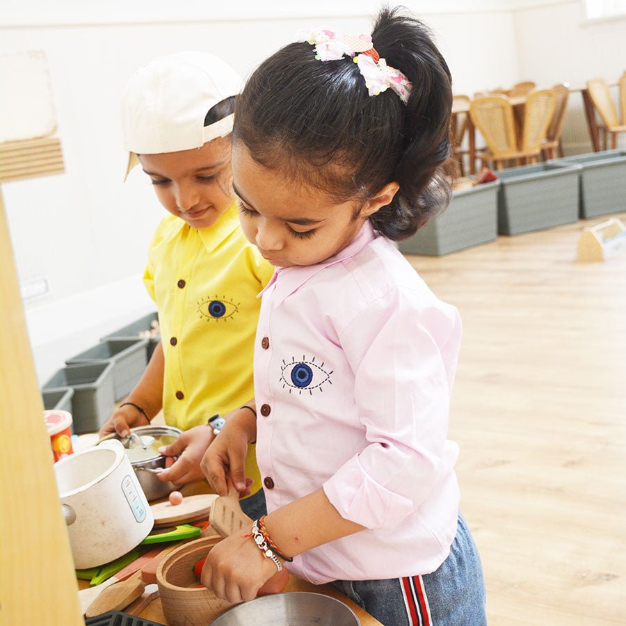 Evil Eye Embroidered Unisex Shirt - Yellow - Suspire