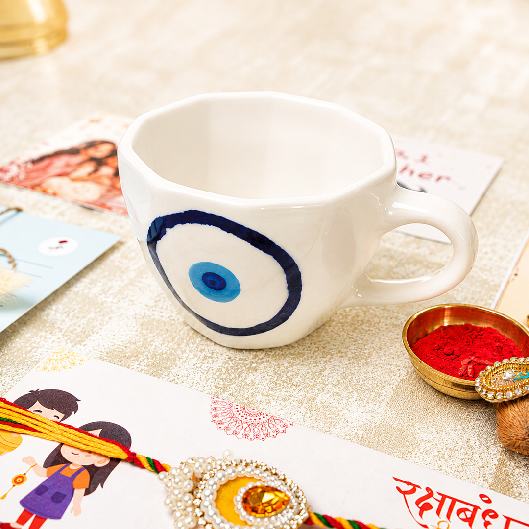 Artecasa Evil Eye Blessings Rakhi Hamper | Premium Bhai Bhabhi Raksha Bandhan Gift Hamper