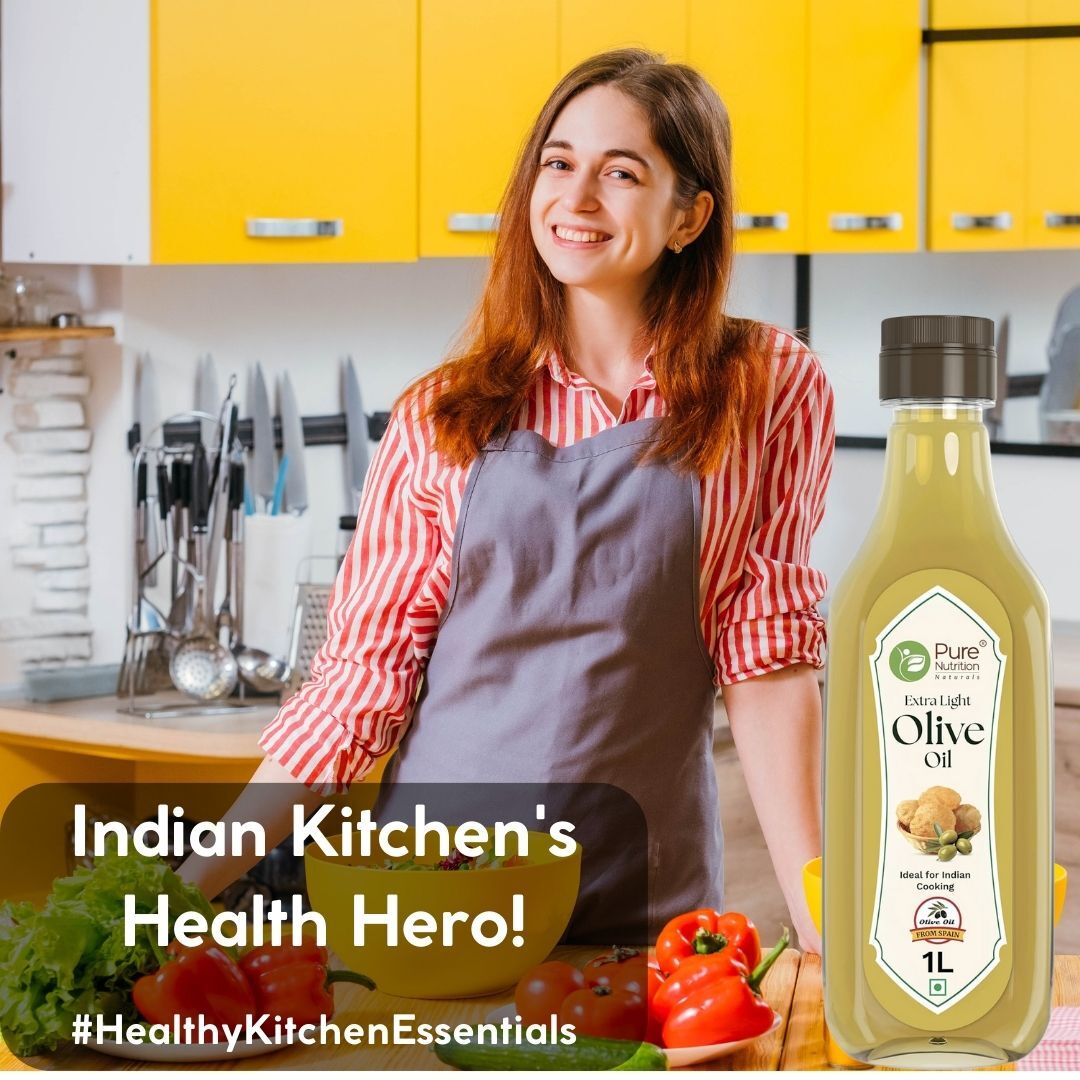 Pure Nutrition Extra Light Olive Oil -  Ideal for Cooking, Salads, Skin & Hair