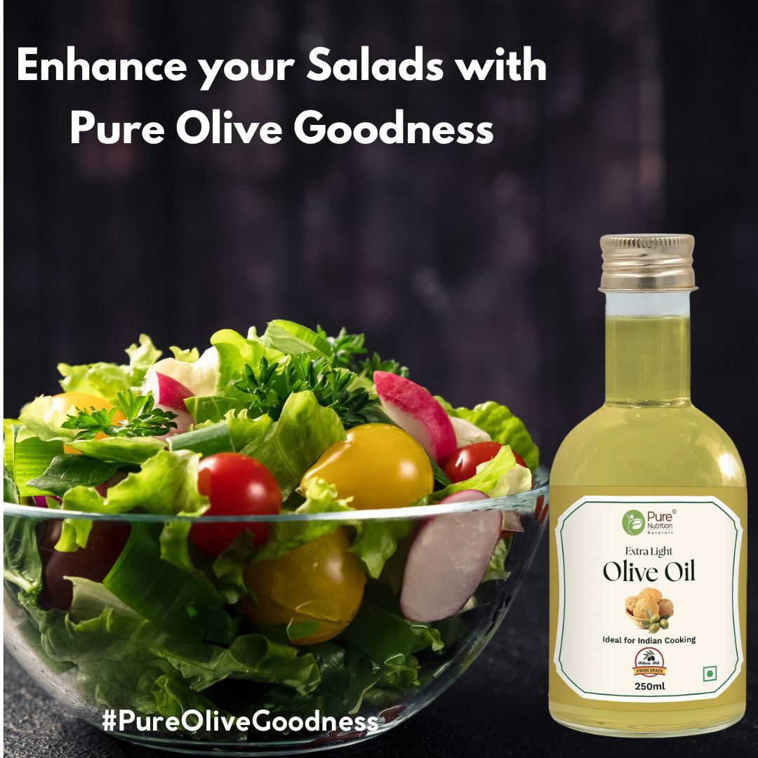 Pure Nutrition Extra Light Olive Oil -  Ideal for Cooking, Salads, Skin & Hair