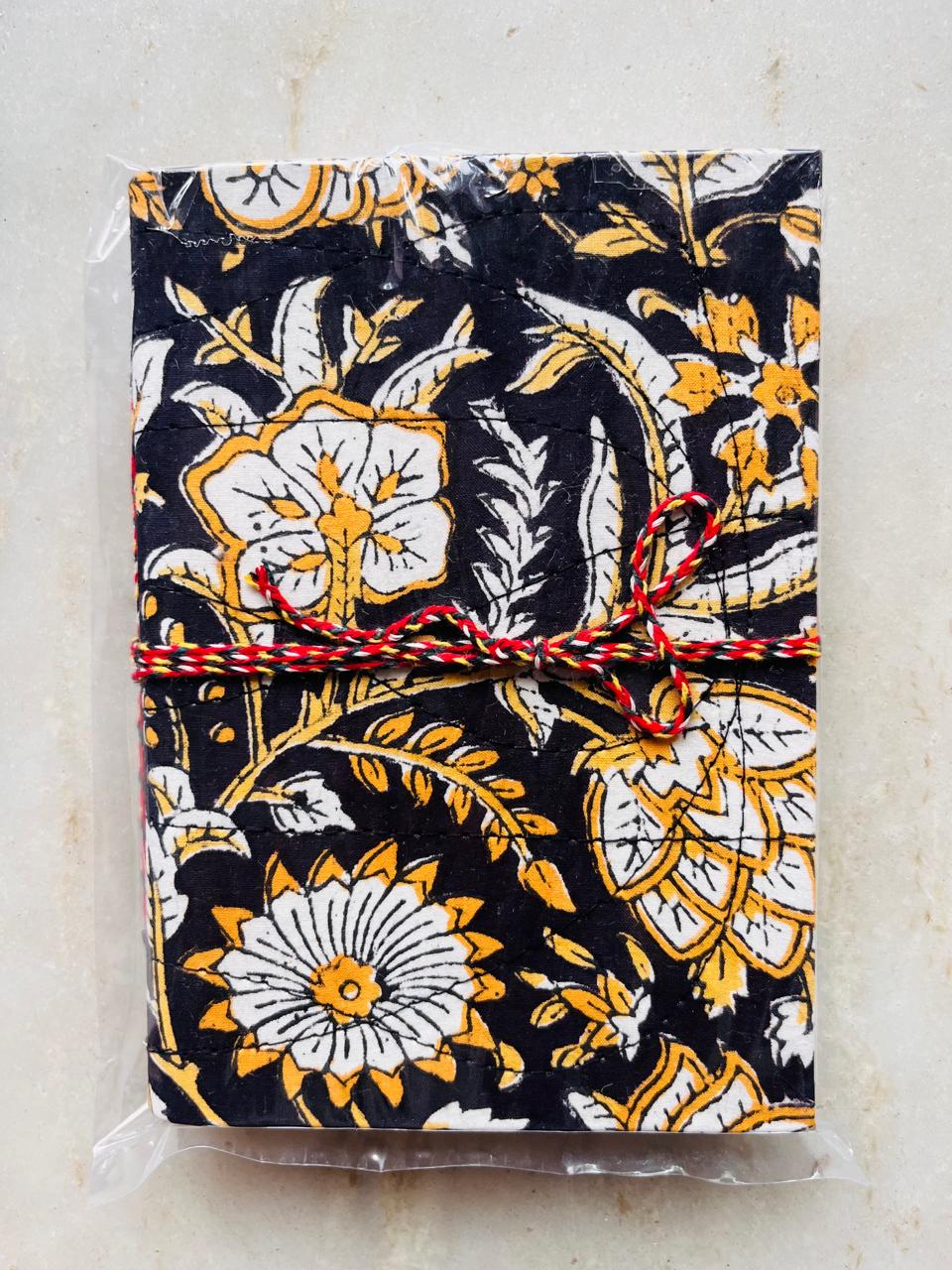 Handcrafted Fabric Diary | 18 × 13 cm | Peekaboo | Softbound with Strings