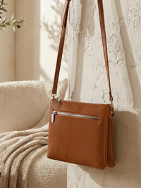 Dual Sling Vegan Leather Crossbody