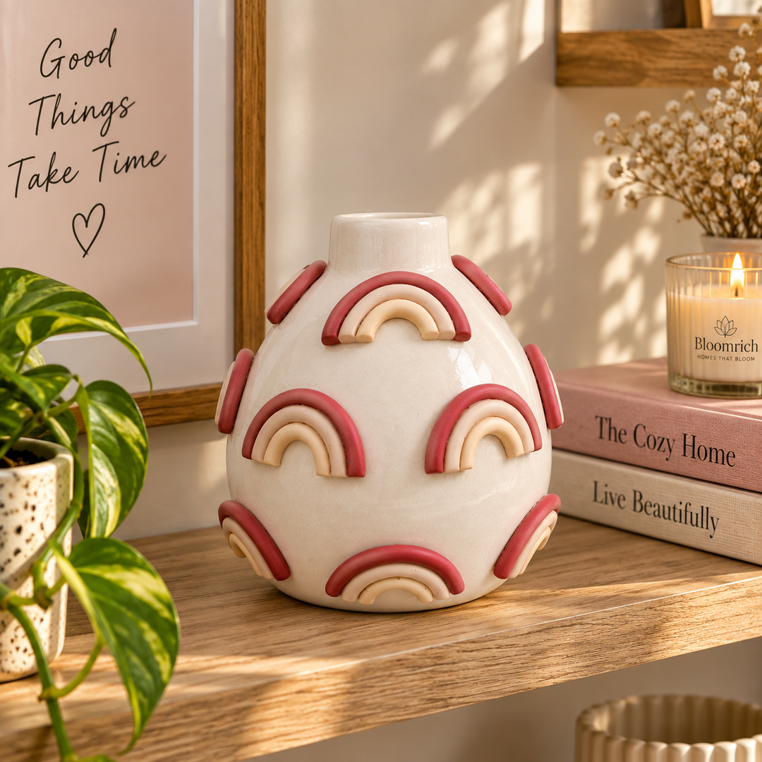 Regenbogen Freude – 3D Rainbow Ceramic Vase