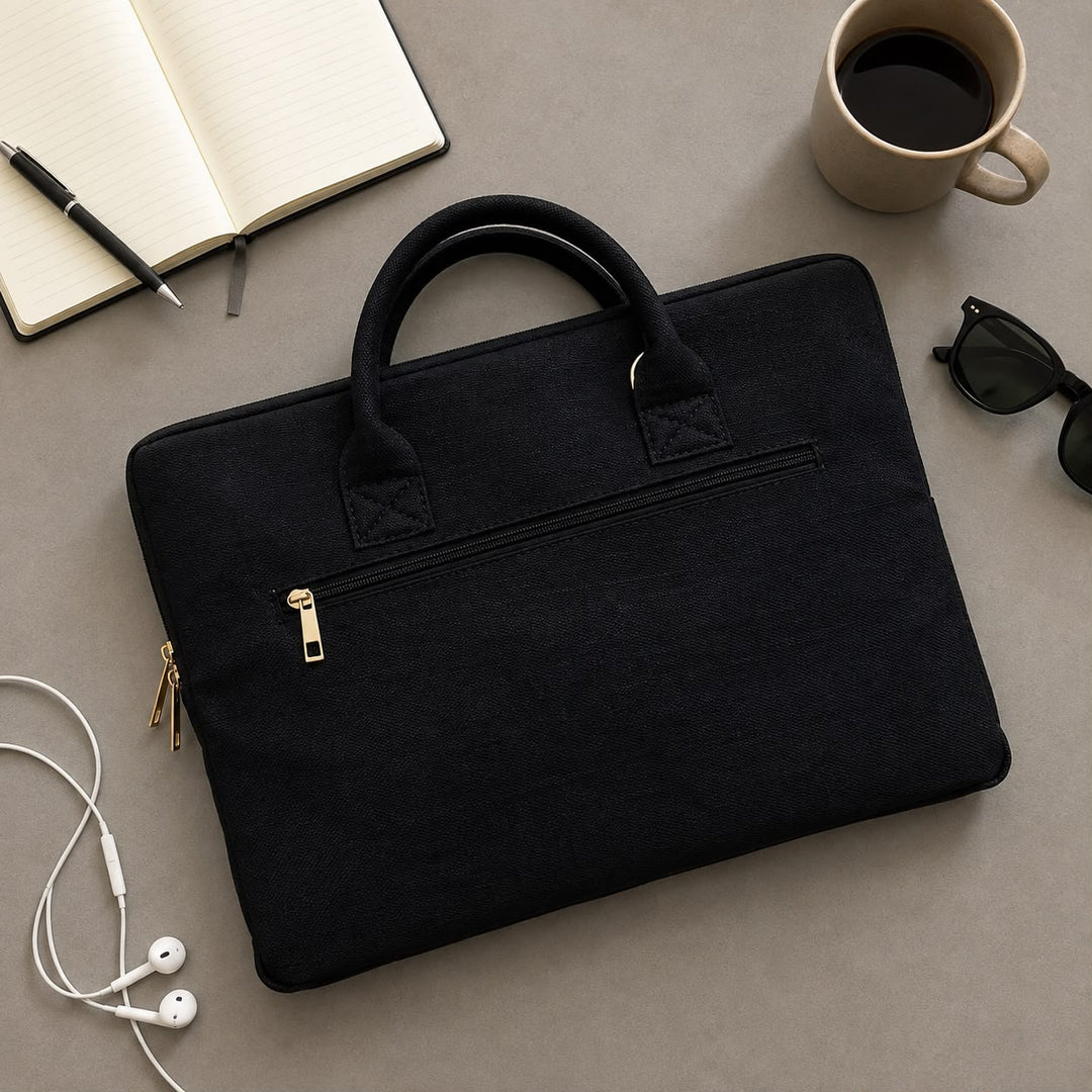 Hemp Solid Slim Laptop Bag